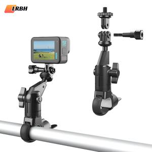 LRBH 카메라 클램프 마운트 자전거 오토바이 핸들 바 홀더, 모든 모양의 파이프를 설치할 수 있습니다. GoPro DJI용 360 볼 조인