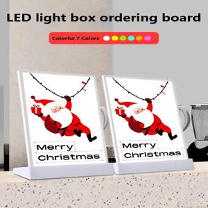 발광 메뉴 디스플레이 플레이트 밀크티 샵 아크릴 가격표 요리 와인 리스트 A4 메뉴 디자인 및 생산 테이블 플레이트