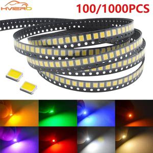 100/1000X SMT SMD 2835 LED 램프 구슬 20-25lm 흰색 빨간색 파란색 녹색 노란색 구슬 Led 칩 DC 1.8-3.6V 조명 방출 다이오드 빛