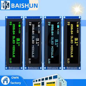 실제 OLED 디스플레이, 3.12 인치 256x64 25664 도트 그래픽 LCD 모듈 디스플레이 스크린, LCM 스크린 SSD1322 컨트롤러 지지대 SPI