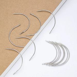 곡선 바늘 실용적인 C 유형 큰 눈 손 바느질 바늘 손 퀼팅 직조 바늘을위한 퀼트 바늘