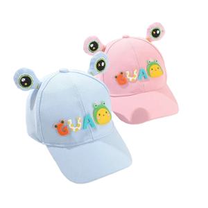 귀가있는 1 조각 양산 소년 소녀 어부 모자 만화 작은 개구리 아기 야구 모자 태양 보호 어린이 선 바이저 모자