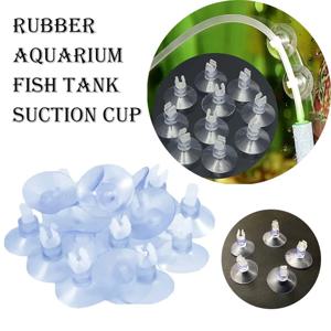 5pcs/10pcs 에어 호스 튜브 산소 펌프에 대 한 고무 수족관 물고기 탱크 흡입 컵 홀더 조정 가능한 강력한 빨판 내구성 PVC Glas
