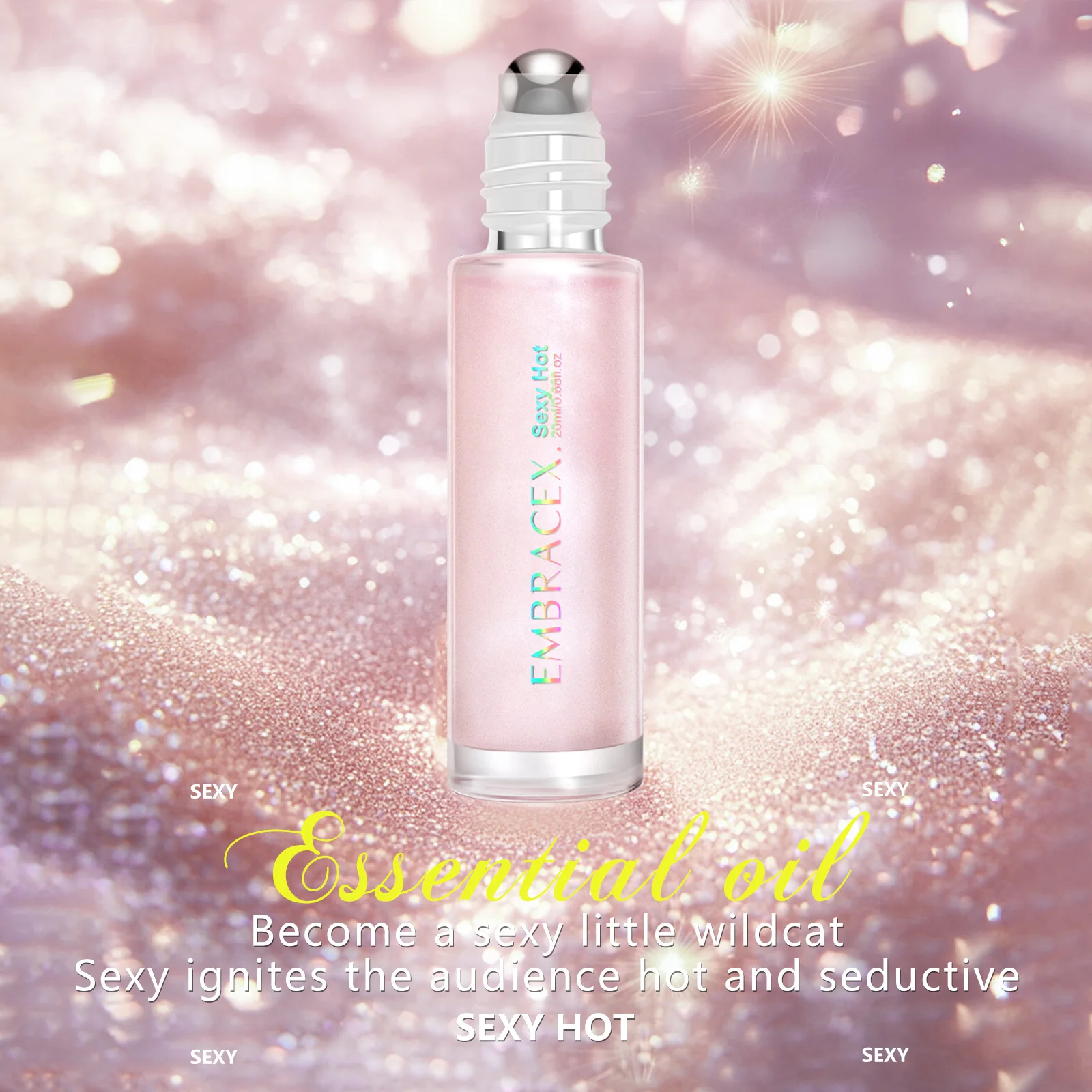 20ml 섹시한 핫 향수 에센셜 오일 롤 향수 향수 오래 지속되는 섹시한 작은 야생 고양이 손톱 귀 어깨 뒤에