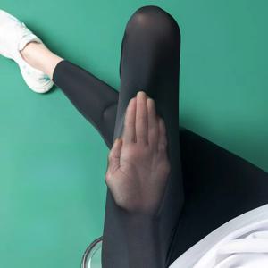 상어 바지 하이 웨이스트 초박형 여성 여름 태양 보호 겉옷 배꼽 수축 엉덩이 리프팅 바닥 요가 바지