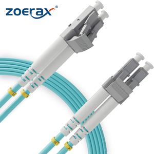 ZOERAX OM3 광섬유 패치 케이블(캐리어 등급) LC UPC - LC UPC 이중 3.0mm 50/125μm 10Gbps 다중 모드 라이저(LSZH)