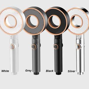 새로운 3 모드 조정 가능한 샤워 헤드 고압 물 절약 스프레이 노즐 하나의 키 중지 워터 샤워 욕실 액세서리