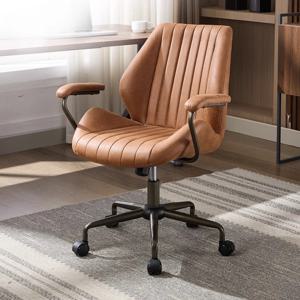 인체 공학적 사무실 의자 빈티지 연구 책상 의자 홈 오피스를위한 오래 앉아있는 회전 의자 용 편안한 컴퓨터 작업 좌석