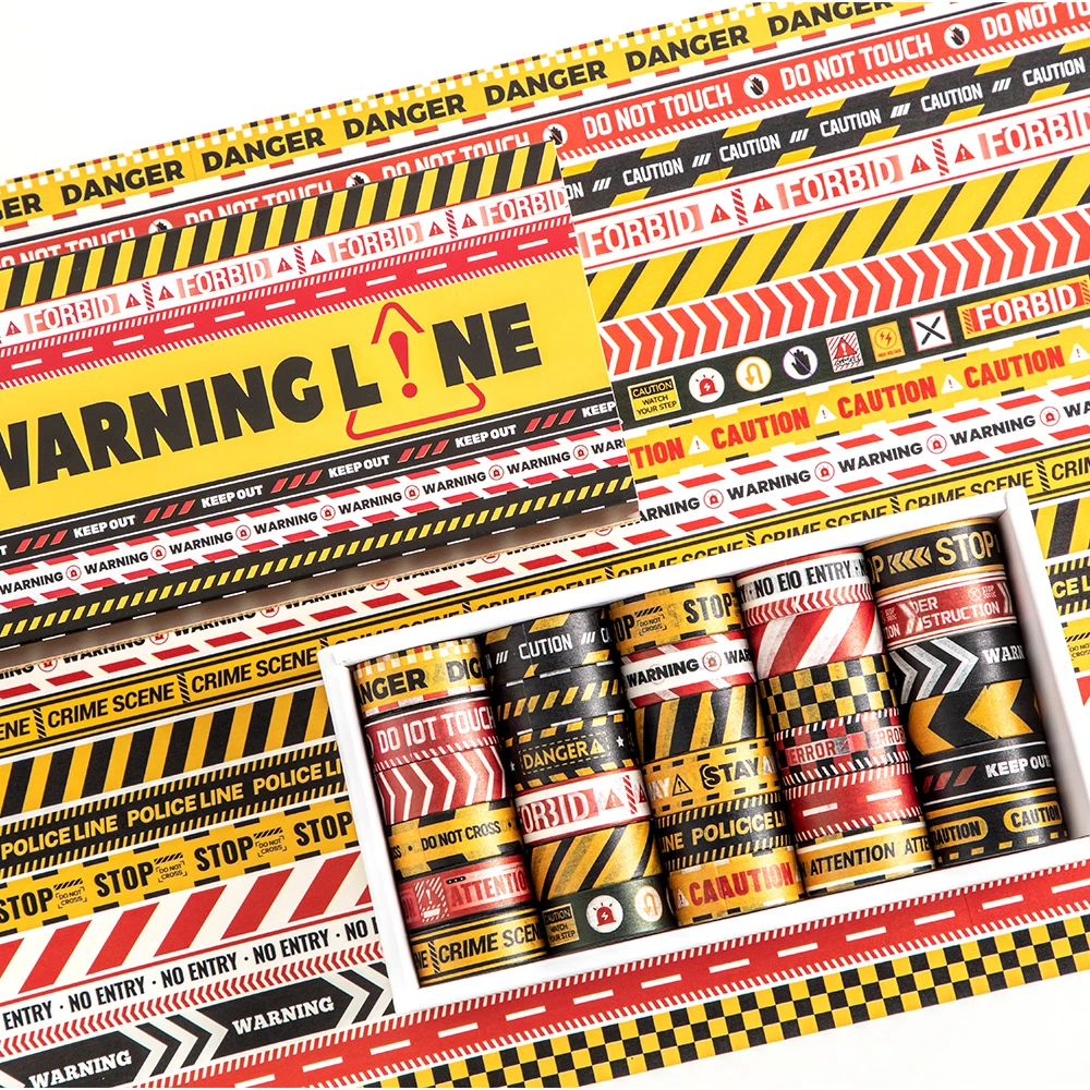 30 롤 주의 Washi 테이프 스티커 생생한 색상 플래너 액세서리 DIY 공예 저널 정리 표시에 적합