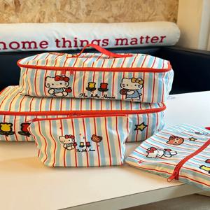 귀여운 만화 캐릭터 여행용 수납 가방 세트 (신학기 옷 정리, 여행 가방 분리 가방 4종 세트)