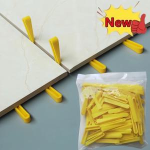 새로운 100pc 플라스틱 타일 웨지 스페이서 재사용 가능한 레벨링 포지셔닝 클립 바닥 로케이터 벽 세라믹 레이아웃 건설 도구