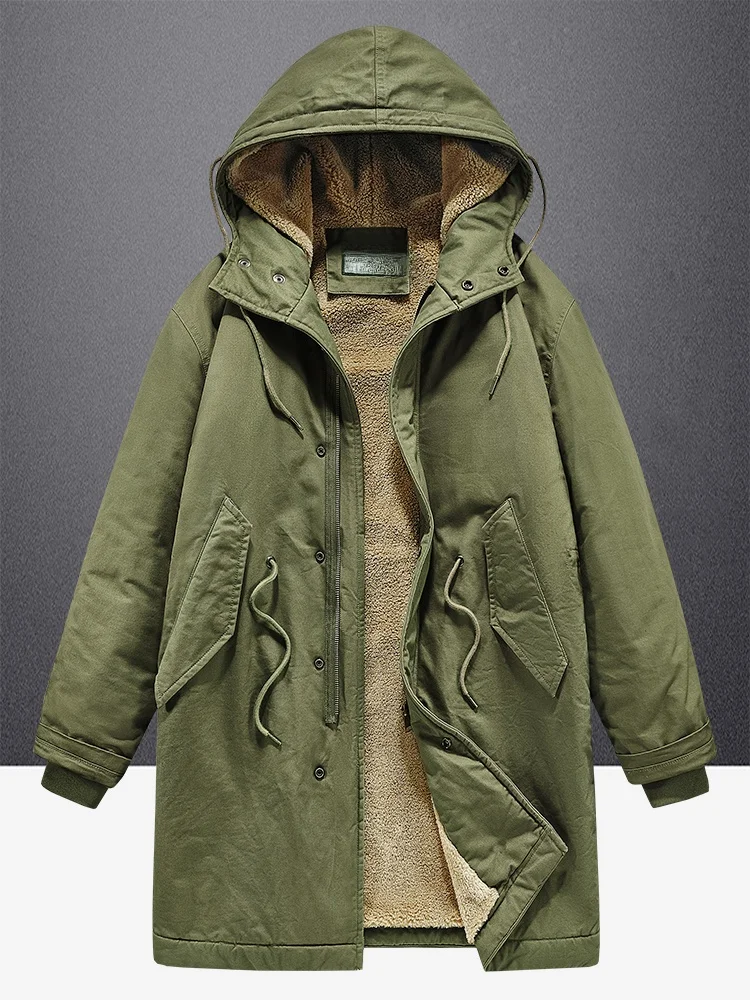 두꺼운 미국 레트로 작업복 양털 벨벳 재킷 코튼 코트 네이비 N 데크 코트 순면 방풍 두꺼운 코튼 의류 남성용