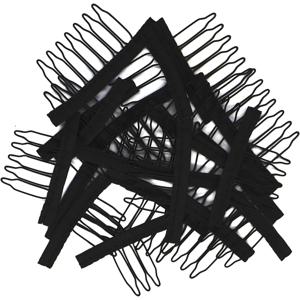 가발을 보안하는 50Pcs 가발 빗 가발 모자를 만들기위한 천으로 가발 빗 가발 클립 강철 재료 클립 빗