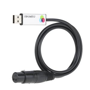 휴대용 USB to DMX 인터페이스 어댑터 LED DMX512 컴퓨터 PC 무대 조명 컨트롤러 디머 리자다 파티 조명 어댑터용