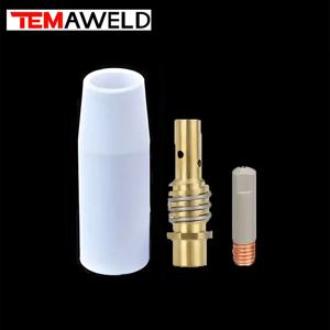 3개/팩 MB-15Ak 14Ak 미그 신형 코팅 세라믹 논스틱 용접 슬래그 전도성 보호 노즐 유럽형 보호 액세서리