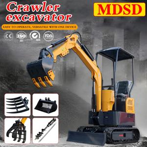 15.4kW 고출력 소형 굴삭기 유압 미니 굴삭기 조절 가능한 운전실 마이크로 디거 16kN 굴착력 중장비 작업용