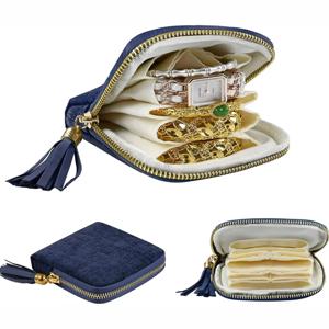 5층 보석 보관 가방, 벨벳 보석 파우치 가방 시계 팔찌 반지 귀걸이 크리스탈용, 휴대용 여행 보석 케이스