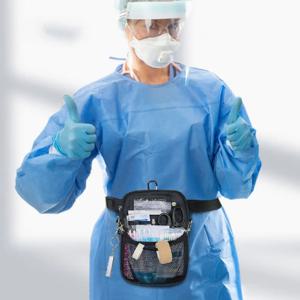 조절 가능한 스트랩 간호사 허리 가방 다중 포켓 내구성 간호사 허리 파우치 대용량 간호사 크로스바디 백 요양원용