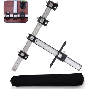 목공 드릴 펀치 로케이터 지그 드릴 가이드 캐비닛 핸들 노브 템플릿 로케이터 홀 펀치 도구 (목공용)