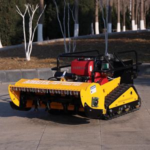 맞춤형 원격 제어 잔디 깎는 로봇 잔디깎이, 작동하기 쉬운 크롤러 미니 잔디깎이 (경사지 및 언덕용) 플레일 모어