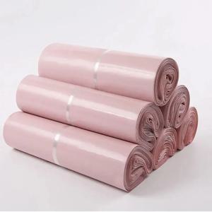 50개입 연핑크 폴리 메일러 자체 접착 배송 포장 봉투 우편 가방 택배 보관 가방