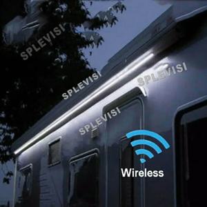 원격 제어 LED 차양 파티 조명, 캠핑 캐러밴 RV 모터홈 트럭 트레일러, 화이트 웜 화이트 블루 레드, 16 피트, 12V