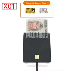은행 카드 IC/ID EMV 카드 리더기 용 X01 USB 스마트 카드 리더기 Windows 7 8 10 Linux OS USB-CCID ISO 7816 용 고품질