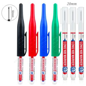 4/5Pcs 20 + 32mm 깊은 구멍 마커 펜 욕실 방수 욕실 목공 장식 다목적 긴 머리 오일 마커 펜