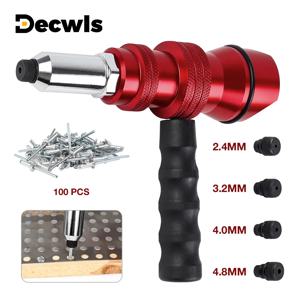 업그레이드된 리벳 건, 전기 리벳 건, 2.4mm-4.8mm 리벳에 적합, 이동식 핸들이 있는 가정용 DIY 무선 리벳 기계 드릴링 도구, 전기 리벳 건