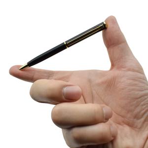 미니 회전 포켓 크기 볼펜 금속 소재 0.7mm 검정 파란색 잉크 리필 볼펜 사무실 학교 용품 편지지