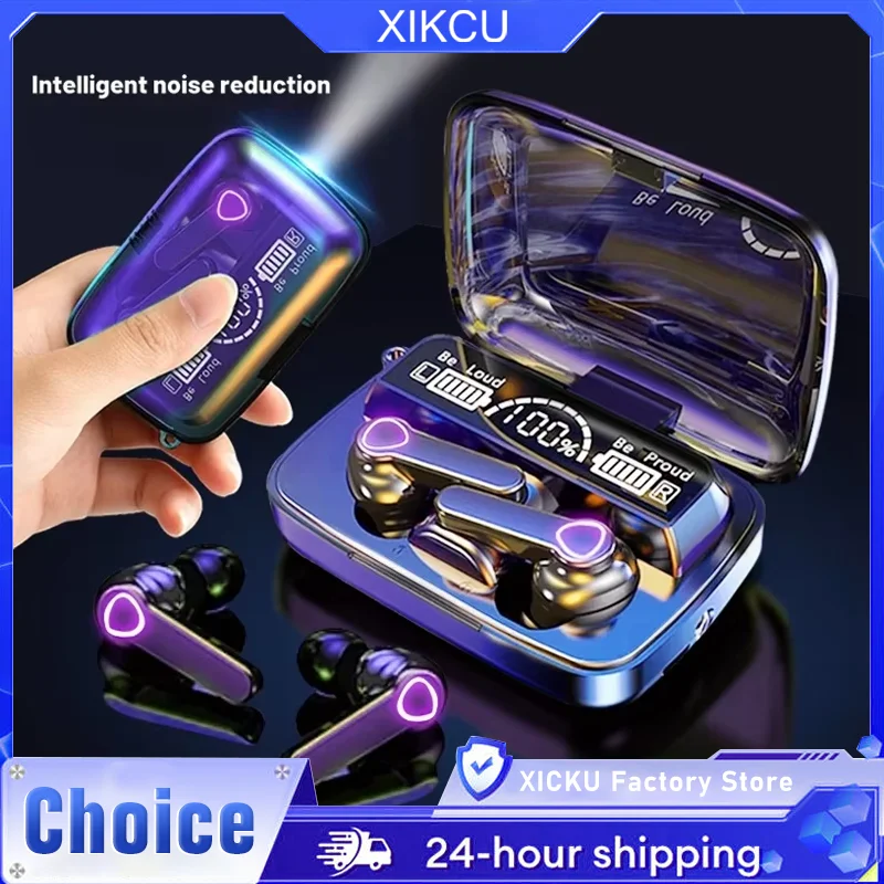 M19 TWS 무선 블루투스 헤드셋 소음 차단 게이밍 이어버드 마이크 포함 무선 헤드폰 블루투스 이어폰 휴대폰용