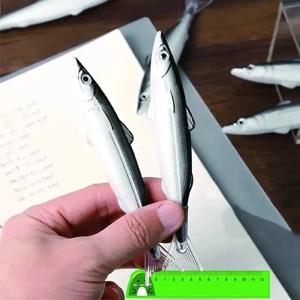 2Pcs 소금에 절인 물고기 볼펜 선물 소금 모양 펜 물고기 광고 볼펜 물고기 파티는 낚시 파티 장식을 선호합니다