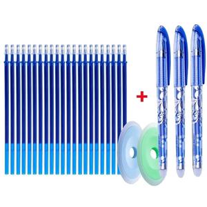 0.5mm 지울 수있는 젤 펜 세트 6 색 잉크 쓰기 젤 펜 리필 막대 학교 문구 용품에 대한 빨 수있는 손잡이