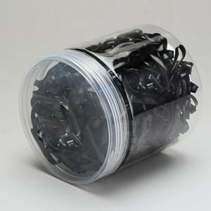 100-1000Pcs 검은 일회용 고무 밴드 탄성 헤어 밴드 소녀 머리띠 어린이 포니 테일 홀더 밴드 어린이 헤어 액세서리