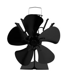 검은 벽난로 5 블레이드 열 구동 스토브 팬 로그 목재 버너 Ecofan 조용한 홈 벽난로 팬 효율적인 열 분배