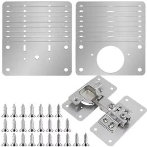 힌지 수리 플레이트 캐비닛 가구 서랍 테이블 수리 마운트 도구 하드웨어 스테인레스 스틸 힌지 고정 플레이트
