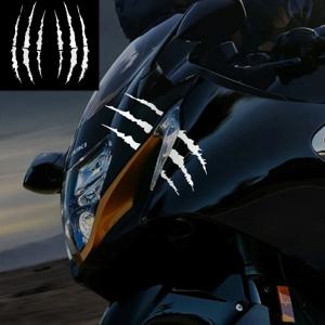 1개 몬스터 클로 스크래치 오토바이 스티커 헬멧 탱크 사이드 스트립 비닐 데칼 자동차 헤드라이트 바디 방수 장식