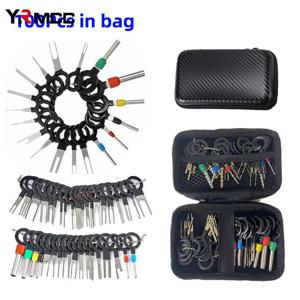 100Pcs 자동차 터미널 제거 수리 도구 전기 배선 압착 커넥터 핀 추출기 키트 키 자동차 플러그 풀러