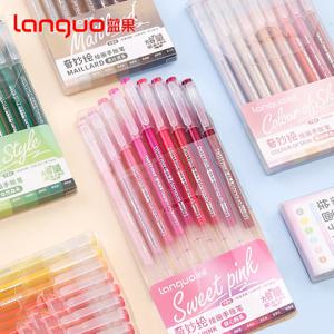 Languo 젤 펜 대용량 핸드북 펜 6/9Pcs 0.6mm 학생 미술 Diy 낙서 그리기 마커 Office Kawaii Art Stationery