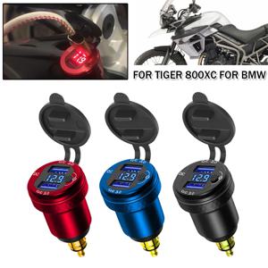 듀얼 USB TypeC 빠른 3.0 충전기 BMW R1200RT F900XR R1200GS R1250GS S1000XR F800GS F850 750GS 용 DIN Hella 소켓 LED 어댑터