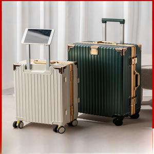 대용량 알루미늄 프레임 여행 가방 20인치 여행용 캐리어 다기능 여성 패션 트렌드 봄 ABS PC 소재