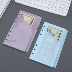 방수 PVC 리프 문서 서류 정리 가방, A6 A7 포켓 바인더 폴더, 6 링 노트북 분배기 페이지