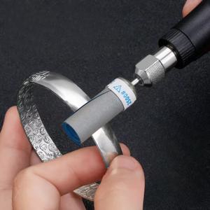 1PC 120-7000 원통형 사포 막대 연삭 헤드, 보석 생산의 연마 및 연삭 도구에 사용되는 2.35 핸들