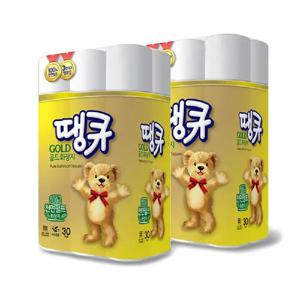 (1+1)100%천연펄프 골드땡큐20M3겹30롤 믿을 수 있는 휴지 무향 무형광 무잉크 화장지