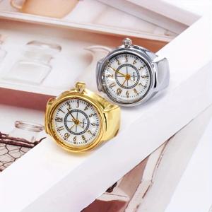 패션 트렌드 크리에이티브 연인 쿼츠 시계, 남성용 반지 시계, 간단하고 다목적 기질 손가락 시계