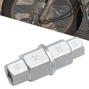 육각 차축 도구 범용 크롬 실버 육각 렌치 제거 도구 오토바이 프론트 액슬 휠용 육각 알렌 액슬 스핀들 도구