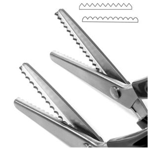 스테인레스 스틸 핑킹 가위 컴포트 그립 처리 전문 공예 양재 지그재그 컷 가위 바느질 가위 직물