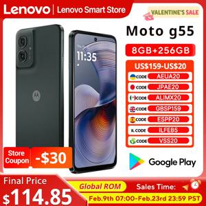 모토로라 MOTO G55 스마트폰 6.5인치 120Hz 디스플레이 글로벌롬 미디어텍 디멘시티 7025 CPU 256GB 50MP 5000mAh 휴대폰