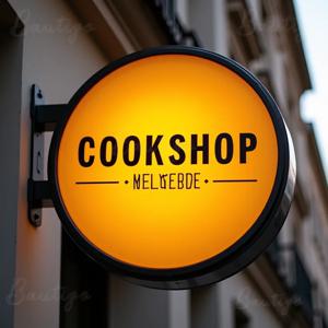 호텔용 맞춤형 원형 LED 라이트 박스, 방수 아크릴 양면 내구성 조명 간판 벽걸이