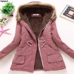 Qpipsd 2025 새로운 가을 겨울 여성 코튼 자켓 패딩 캐주얼 슬림 코트 Emboridery 후드 파카 Wadded Warm Overcoat